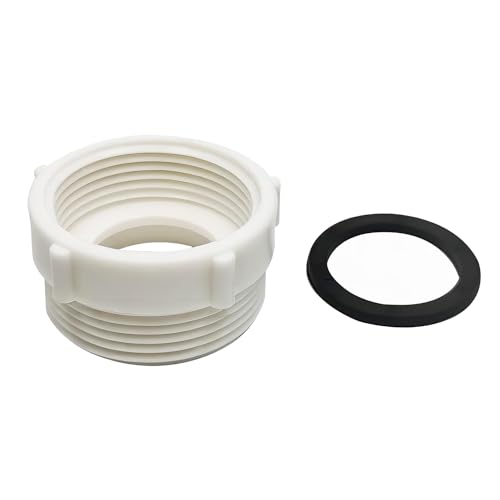 Qrity 1 Stück Küchenspüle Abflussrohr Gelenkgewinde Schlauchverbinder 39mm Weiblich auf 46mm Außengewinde, Kunststoff Gelenkgewinde von Qrity