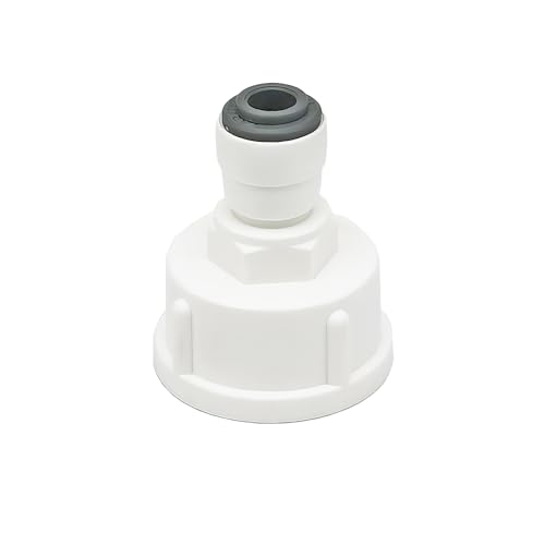 Qrity 1 Stück Wasser Schnellkupplung Adapter, 1/4" RO Wasser Gerade Rohrfitting auf 3/4" Weiblich, Doppelsiegel, Schnellanschluss für Wasserfilter von Qrity