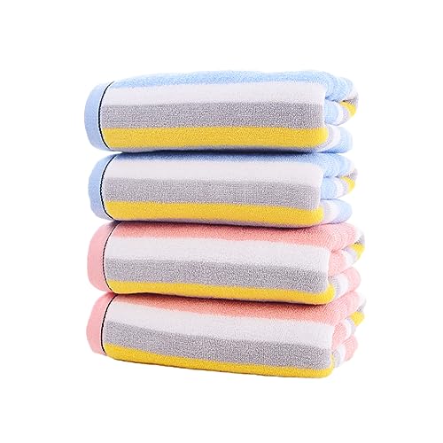 Qrity Weich 100% Baumwoll Handtuch Set, 4 Stück Handtücher (74x34 cm), Bequem und Stark saugfähig, Geeignet für Hotels, Wohnungen, Spas von Qrity