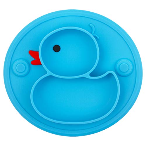 Qshare Baby Teller,Babyplatte für Kleinkinder und Kinder,Geteilte Standfeste Babyteller Kleinkind Teller,BPA-Frei - Spülmaschinen und MikrowellenFest von Qshare
