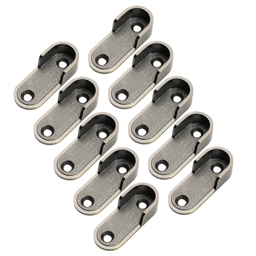 10 Pcs Verdickte Zinklegungsstabhalter Rundrohr Schränke Mit Ovalen Flanschen Zum Hängenden Kleiderschrank Von Kleiderschrankstangen von Qsvbeeqj