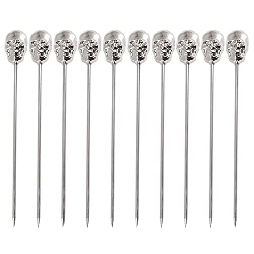 10 Stück Cocktail-Picker Edelstahl Cocktail Pick Wiederverwendbare Zahnstocher Obst Zahnstocher für Vorspeisen Sandwich Obst Sticks für Cocktails 10 Stück Cocktail-Picker Edelstahl Cocktail Pick Wiederverwendbare Zahnstocher Obst Zahnstocher für Vorspeisen Sandwich Obst Sticks für Cocktails von Qsvbeeqj