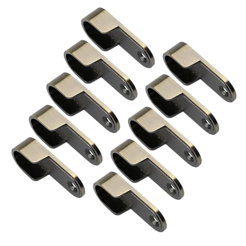 10 Stück ovale Flansch-Halterung, Kleiderhalterungen, Zincs Legierungen, verdickte Kleiderstange, Hardware, Schrankhalterungen, Kleiderschrankhalterung, robuste Steckdose von Qsvbeeqj
