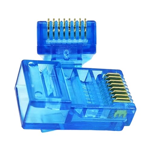 100 Stück RJ45 CAT5 Ethernet-Anschluss, Durchgang durch solides Ethernet-Kabel 100 Stück RJ45 CAT5 Ethernet-Anschluss, Durchgang durch solides Ethernet-Kabel von Qsvbeeqj