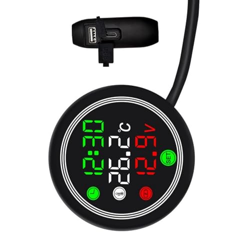 12 V Motorradspannungsspannung Spannung Mit Temperaturüberwachung USB Typ C Ladung Und Zeitanzeige Drehzahlmesser von Qsvbeeqj