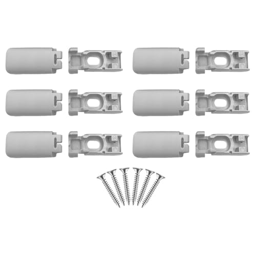 6 Stück Plissee Klemmträger,Spannschuhe mit Schrauben, Set für sichere Fensterschattierung, einfache Installation, Fensterbearbeitungsmaterial, 6 Stück von Qsvbeeqj