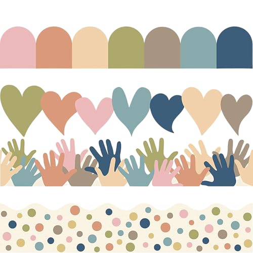 80pcs Bulletin Board Border Tric Bunfle Heart Für Hinweis Board Tafel Dekoration Bildungswandabziehbilder von Qsvbeeqj