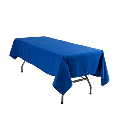 Blau Rechteck Tischdecke Polyester Faltensicherer Banketten Partytischabdeckungen Speise Dekore Für Outdoor Event Faltenbeständige Tischdecke von Qsvbeeqj