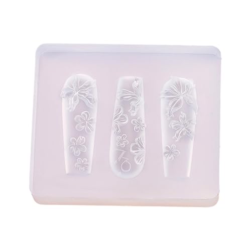 Blumen Nägel Kunst Silikon Handwerk Handwerk Schnitzformen Rosen Bogen Epoxidharz Form für Ohrringe Schmuckherstellung Silikonform geschnitzt von Qsvbeeqj