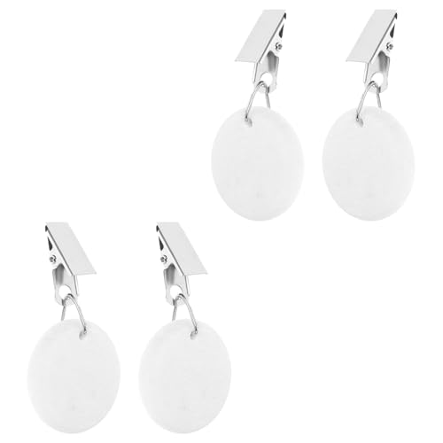 Dekorative und funktionale Marmor-Tischdeckenbeschwerer, Clip für Picknicks im Freien und Esstisch, elegantes Design, Stein-Tischdeckenbeschwerer, 4 Stück Dekorative und funktionale Marmor-Tischdeckenbeschwerer, Clip für Picknicks im Freien und Esstisch, elegantes Design, Stein-Tischdeckenbeschwerer, 4 Stück von Qsvbeeqj