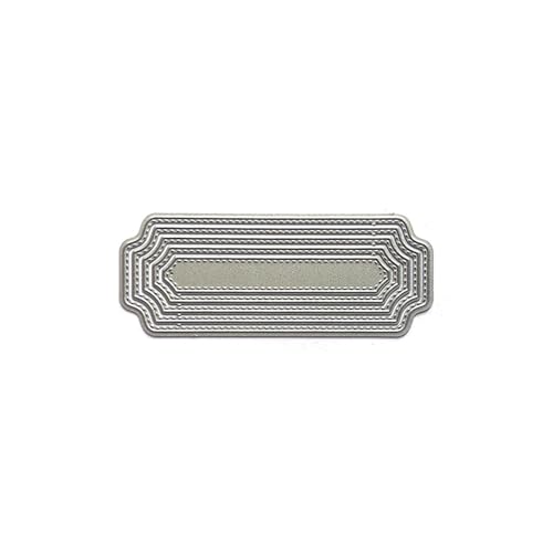 Etikettenrahmen, Metallschneidematrix, Handwerk, Carbonstahl, Prägevorlage, Scrapbooking-Schablone, Kartenausstecher, Prägeschablonen von Qsvbeeqj