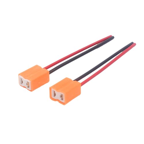 H7 Scheinwerferadapter Reparaturstopfen Steckdosen Mit Kabelbaum Scheinwerfer Glühbirnen Keramik Stecker Steckanschluss Keramik 1Pair von Qsvbeeqj