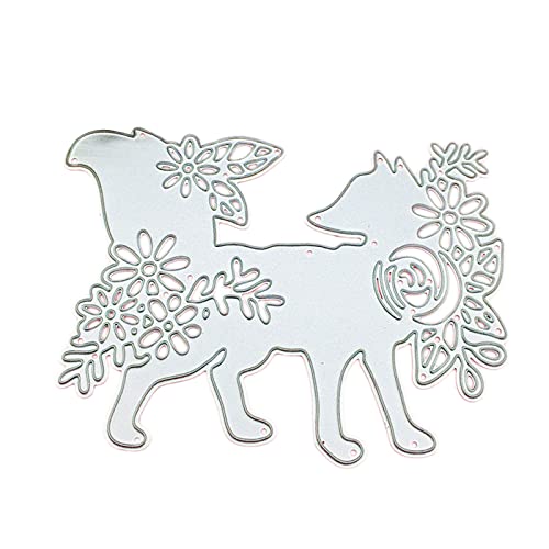 Handgefertigte Metall-Stanzformen mit Blumen-Fuchs-Motiv, Prägemuster für Kinder und Erwachsene, Metall-Stanzformen für Kartenherstellung Handgefertigte Metall-Stanzformen mit Blumen-Fuchs-Motiv, Prägemuster für Kinder und Erwachsene, Metall-Stanzformen für Kartenherstellung von Qsvbeeqj