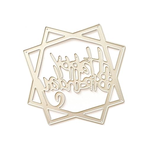 Metall Ausstecher 'Happy Birthday' Kartenprägung Scrapbooking Schablonen Papierhandwerk Formen Metall Stanzmuster von Qsvbeeqj