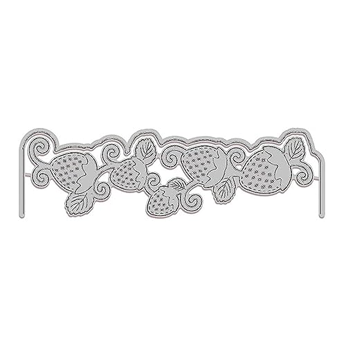 Metall Erdbeer-Ausstecher, Schablonen zum Schneiden von Alben, Papierkarten, Prägung, Scrapbooking von Qsvbeeqj