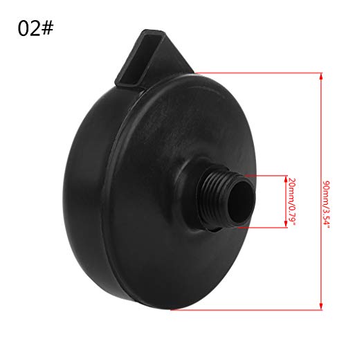 Qsvbeeqj 16/20mm Schwarz Plastikte Männliche Gewindeabgase Muffler Luftfilter Schalldämpfer Schaumfilter Ölschaum Aquarium Reiniger Aquariumschwamm Klimaanlage Reinigungsreiniger Blauer Pool von Qsvbeeqj