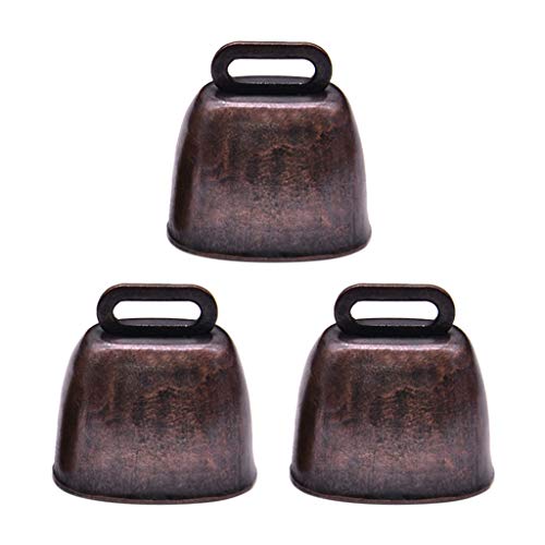 Qsvbeeqj 3 Stück Kuh Pferd Schaf Weide Messing Glocken für Bauernhoftiere Pferd Zuhause Anti-Diebstahl Zubehör Haustier Regenbogen Ball Schaum Bälle Haustiere Hundetraining Hund Leckerli Minis von Qsvbeeqj