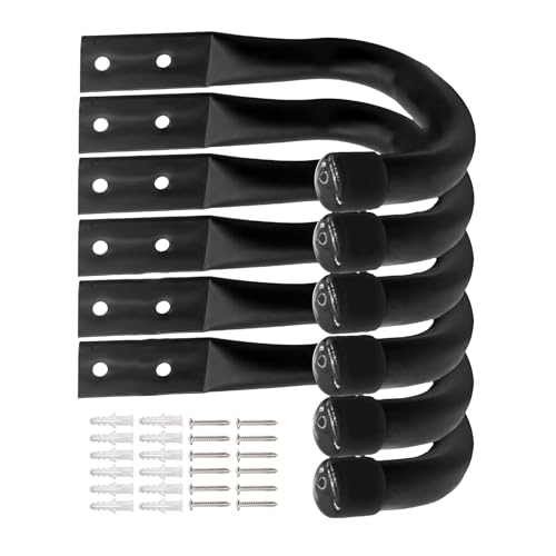 Qsvbeeqj 6er Set Garage Wandhaken robuste Metallhaken Verbesserung für platzsparende Aufbewahrung diverser Gegenstände im Haushalt, Kabelhalter Qsvbeeqj 6er Set Garage Wandhaken robuste Metallhaken Verbesserung für platzsparende Aufbewahrung diverser Gegenstände im Haushalt, Kabelhalter von Qsvbeeqj
