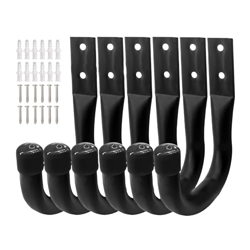 Qsvbeeqj 6pcs Heavy Duty Garage Storage Hooks Utility Garage Hooks Für Die Wandmontage Großer Metall Organisatoren Werkzeug Und Verlängerungskabel Verlängerungskabelbügel von Qsvbeeqj