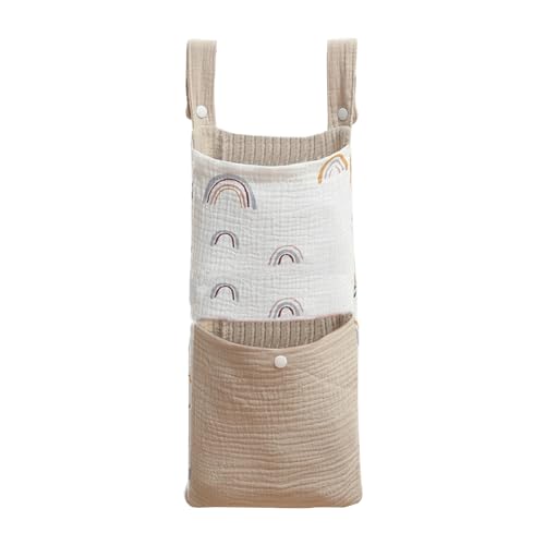 Qsvbeeqj Aufbewahrungstasche für Kinderbett, Baumwolle, Windel-Organizer, Nachttisch-Behälter, multifunktionaler Kinderwagen, hängende Aufbewahrungsbox, Babybett-Windel Qsvbeeqj Aufbewahrungstasche für Kinderbett, Baumwolle, Windel-Organizer, Nachttisch-Behälter, multifunktionaler Kinderwagen, hängende Aufbewahrungsbox, Babybett-Windel von Qsvbeeqj