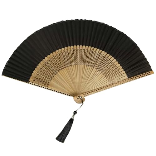 Qsvbeeqj Faltbarer Ventilator, duftende Party, chinesische Hochzeit, Holz, klein, faltbar, modischer Ventilator von Qsvbeeqj