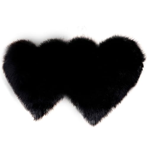 Qsvbeeqj Faux Fluffys Plüsch Boden Teppiche Doppelte Herzform Weiche Fluffys Teppiche Matten Super Fuzzy Wohnzimmer Schlafzimmer Plüsch von Qsvbeeqj