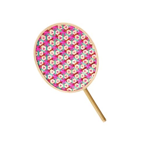 Qsvbeeqj Handgefertigte Palms Blatt Handlüfter Summers Kühlungen Fans Chinesische Stile Handheld Home Decors Natürliche Bambus Gewebte Fans Chinesische Stile Handheld von Qsvbeeqj