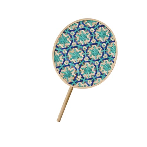 Qsvbeeqj Handgefertigte Palms Blatt Handlüfter Summers Kühlungen Fans Chinesische Stile Handheld Home Decors Natürliche Bambus Gewebte Fans Chinesische Stile Handheld von Qsvbeeqj