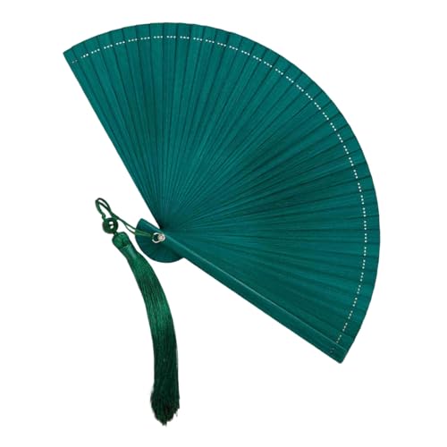 Qsvbeeqj Handgefertigter faltbarer Handfächer aus Bambus mit Quasten, traditioneller chinesischer Stil, tragbare Kühlung für Heimdekoration, Geschenk, tragbarer Bambus Qsvbeeqj Handgefertigter faltbarer Handfächer aus Bambus mit Quasten, traditioneller chinesischer Stil, tragbare Kühlung für Heimdekoration, Geschenk, tragbarer Bambus von Qsvbeeqj