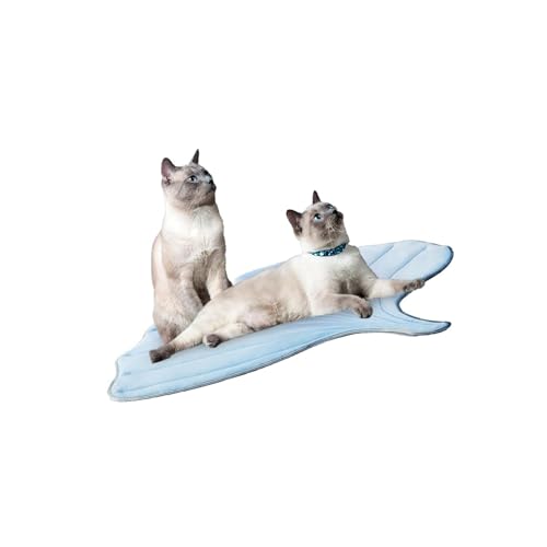 Qsvbeeqj Katze Große Kühlkissen Bettpolster Kissen Katzen Kühlbett Für Heißes Wetter Wärme Ableitungsmaschine Waschbare Haustiermatte von Qsvbeeqj