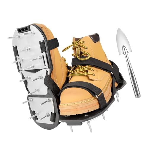Qsvbeeqj Lawns Lerator Schuhe Garten Aner Sandalen Mit Verstärkten Spikes Und Grabenwerkzeug Für Verdichtete Bodenbelüftungsschuhe Für Gras von Qsvbeeqj
