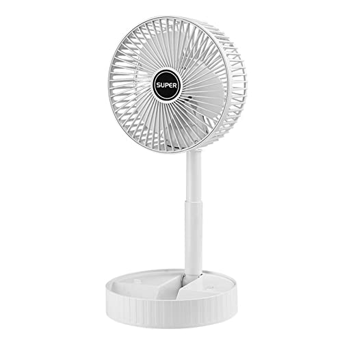 Qsvbeeqj Tragbarer Schreibtischventilator Ruhige 3 Geschwindigkeiten USB Desktop Klapptischventilator Für Heimtisch Schlafzimmer Freien Office Reise Teleskop Elektrischer Lüfter von Qsvbeeqj