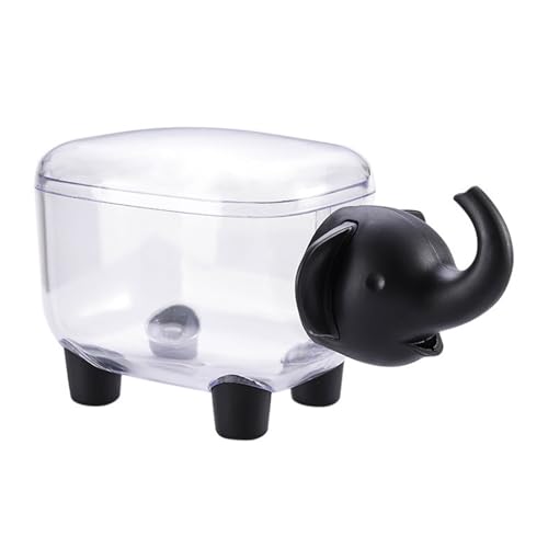 Qsvbeeqj Transparenter Wattestäbchenhalter, staubdichter Kosmetik-Aufbewahrungsbehälter, Badezimmerzubehör für Zuhause, Büro, Bad, transparente Abdeckung, Wattestäbchen von Qsvbeeqj