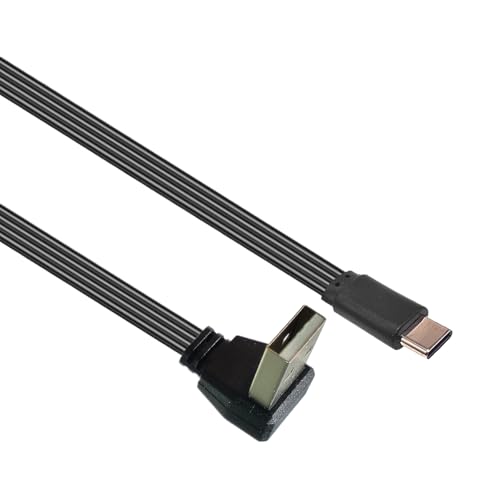 Qsvbeeqj USB 2.0 Männlich Zu USB C Datenkabeldraht Gerade 90 Grad Biegung Flaches Kabel Für Tablettentelefone 480 Mbit/s Datenübertragung Flachsynchronisierungsdraht Qsvbeeqj USB 2.0 Männlich Zu USB C Datenkabeldraht Gerade 90 Grad Biegung Flaches Kabel Für Tablettentelefone 480 Mbit/s Datenübertragung Flachsynchronisierungsdraht von Qsvbeeqj
