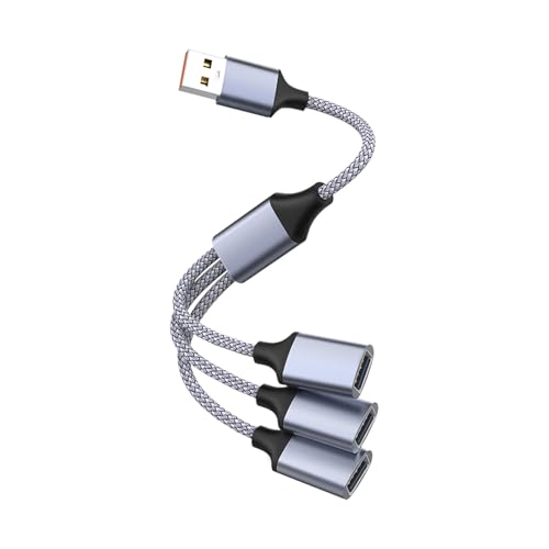 Qsvbeeqj USB Adapter mit Netzteil USB Adapter zu 2.0 Multifunktionsverteiler Verlängerungskabel Stromverteiler von Qsvbeeqj