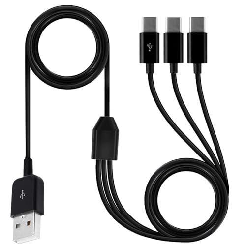 Qsvbeeqj USB C Splitterkabel USB 2.0-Typ A Mann Zum Typ C (USB C) Männlich 1 Bis 3 Splitterkabel Datenladungsstecker Anschluss Adapter Kabel von Qsvbeeqj