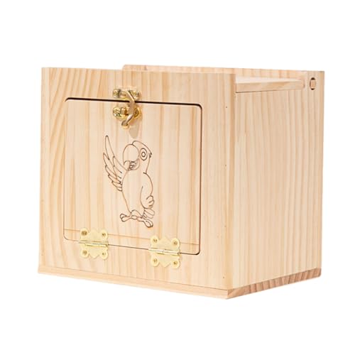 Qsvbeeqj Vogelnest Käfig Holzunterkunft Nest Papageien Käfigfenster Zuchtbox Versteck Für Kleine Größe Vogelkäfig Dekore Nisthaus Für Draußen von Qsvbeeqj