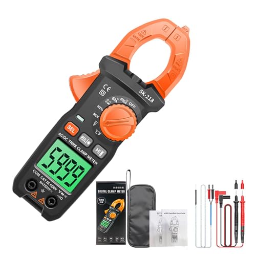 SK218 Digital Clamp Meter 600A Strommessung Hochbefürcht Mit LED Taschenlampen Und Datenhaltefunktion LED Taschenlampen Klemmmessgerät von Qsvbeeqj