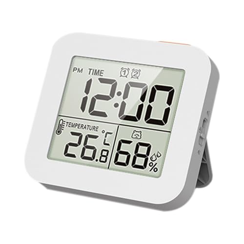 Tischuhr Mit Temperatur Und Luftfeuchtigkeitsanzeige 3 Alarm Option Schreibtischuhr Für Den Täglichen Gebrauch Batteriebetriebene Uhr von Qsvbeeqj