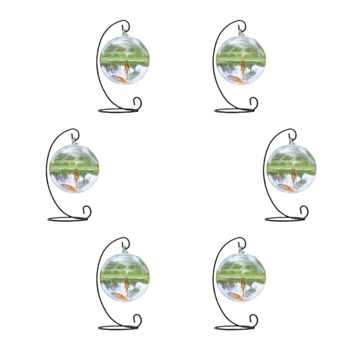 Transparenter kugelförmiger Glasfisch, handgefertigt, für klare Pflanzen, kleines Tisch-Aquarium für Betta-Heimdekoration, Hängeschale Transparenter kugelförmiger Glasfisch, handgefertigt, für klare Pflanzen, kleines Tisch-Aquarium für Betta-Heimdekoration, Hängeschale von Qsvbeeqj