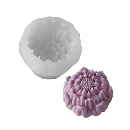 Und handgefertigte Seifenherstellungsform, flexible Silikonform in Blumenform für Heimdekoration, einfache Freigabeform von Qsvbeeqj