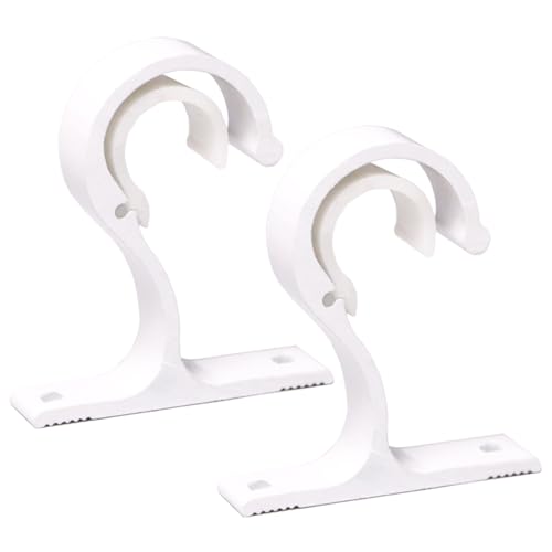 Vorhangstange Halterungen Aluminiumlegierung Halter für draperische Haken Wandmontage mit Schrauben mit 2 Aluminiumlegierung gesetzt von Qsvbeeqj