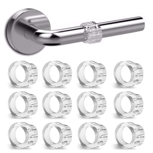 12 PCS Transparente Türstopper Türklinkenpuffer, Gummipuffer Türpuffer für Wandschutz Türgriffstopper Türklinkenschutz Elastische Anschlagdämpfer für Türgriffe und Fenster Unsichtbarer Türgriff Schutz von Qtksceadlnce