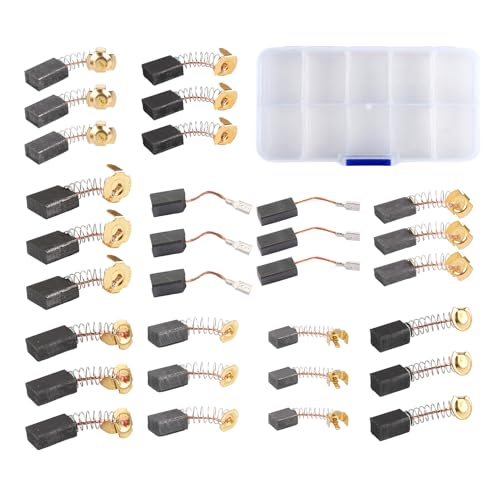 30 Stück Kohlebürsten für Elektrowerkzeuge, 10 Größen Elektrowerkzeug Kohlebürsten Ersatz Motor-Kohlebürsten für Elektromotor, Kohlebürsten, Motorkohlebürste für Kappsäge, Kreissäge 30 Stück Kohlebürsten für Elektrowerkzeuge, 10 Größen Elektrowerkzeug Kohlebürsten Ersatz Motor-Kohlebürsten für Elektromotor, Kohlebürsten, Motorkohlebürste für Kappsäge, Kreissäge von Qtksceadlnce