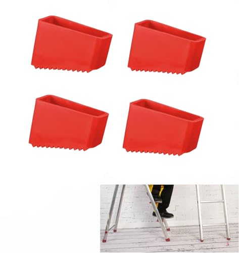 4 Stücke Leiter rutschfeste Füße Matte, Leiterfuss Ersatzfuss Leiterfüße Gummi Rutschfeste Ersatz Leiterkappen Fußkappen Schutzkappen Für Leitern Gummi Leiterfüße für Heim（2CM*5CM) von Qtksceadlnce