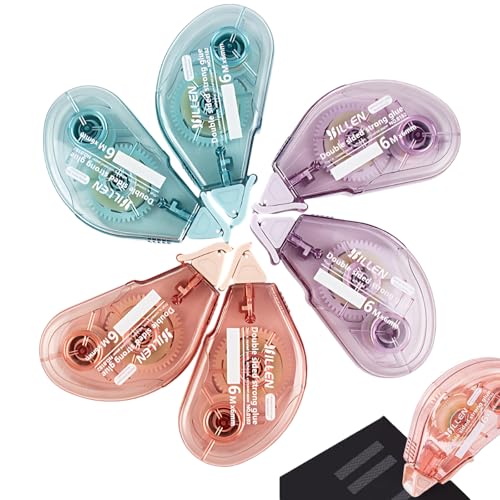QttvbTna Fotokleber Doppelseitig Selbstklebend Kleberoller, 6 Stück 6 m x 6 mm Kleberoller, Kleber-Mausrad Kleberoller, Scrapbook Zubehör für Fotoalbum, Schule und Büro QttvbTna Fotokleber Doppelseitig Selbstklebend Kleberoller, 6 Stück 6 m x 6 mm Kleberoller, Kleber-Mausrad Kleberoller, Scrapbook Zubehör für Fotoalbum, Schule und Büro von QttvbTna