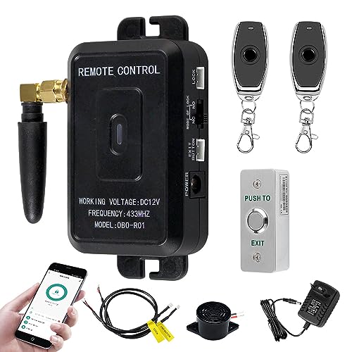 QTTYELOK WiFi Tuya Tür Access Control System Kit Drahtlose Tor Türöffner Fernbedienung Entsperren Smartphone APP Steuerung (Kit ohne Schloss) von QttyElok