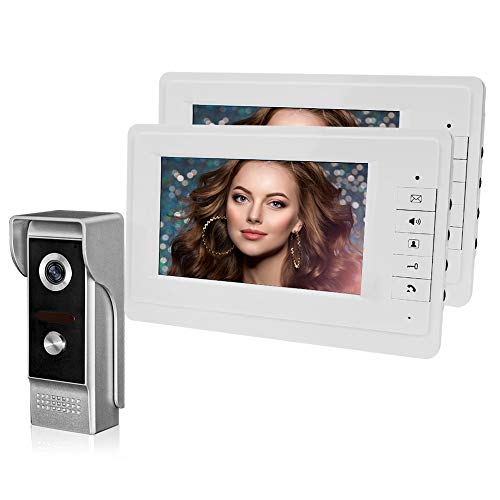 QttyElok 7 '' TFT LCD Farbe Wired Video Intercom Türklingel Türsprechanlage für Home 2 Indoor Monitors + 700TVL IR Außenkamera Metall 100 Meter Wasserdicht QttyElok 7 '' TFT LCD Farbe Wired Video Intercom Türklingel Türsprechanlage für Home 2 Indoor Monitors + 700TVL IR Außenkamera Metall 100 Meter Wasserdicht von QttyElok