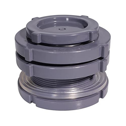 QuQuyi PVC Regentonne Schottverschraubung 3 Zoll Wassertank Anschluss mit Stecker Thru-Bulk Rohrfitting für Regentonnen,Aquarien,Pools(1 Stück) von QuQuyi
