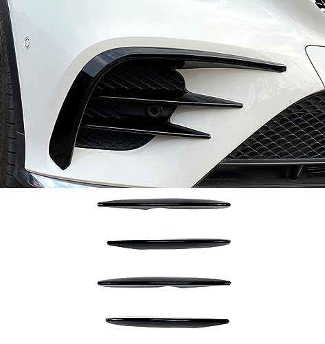 QuTbag Auto Frontstoßstange Lufteinlass Kühlergrill Seitenlamellen Luftmesser Spoiler, Auto Dekoration Zubehör, für Mercedes-Benz GLC-Klasse X253 GLC260 GLC300 AMG 2016-2019, Black von QuTbag
